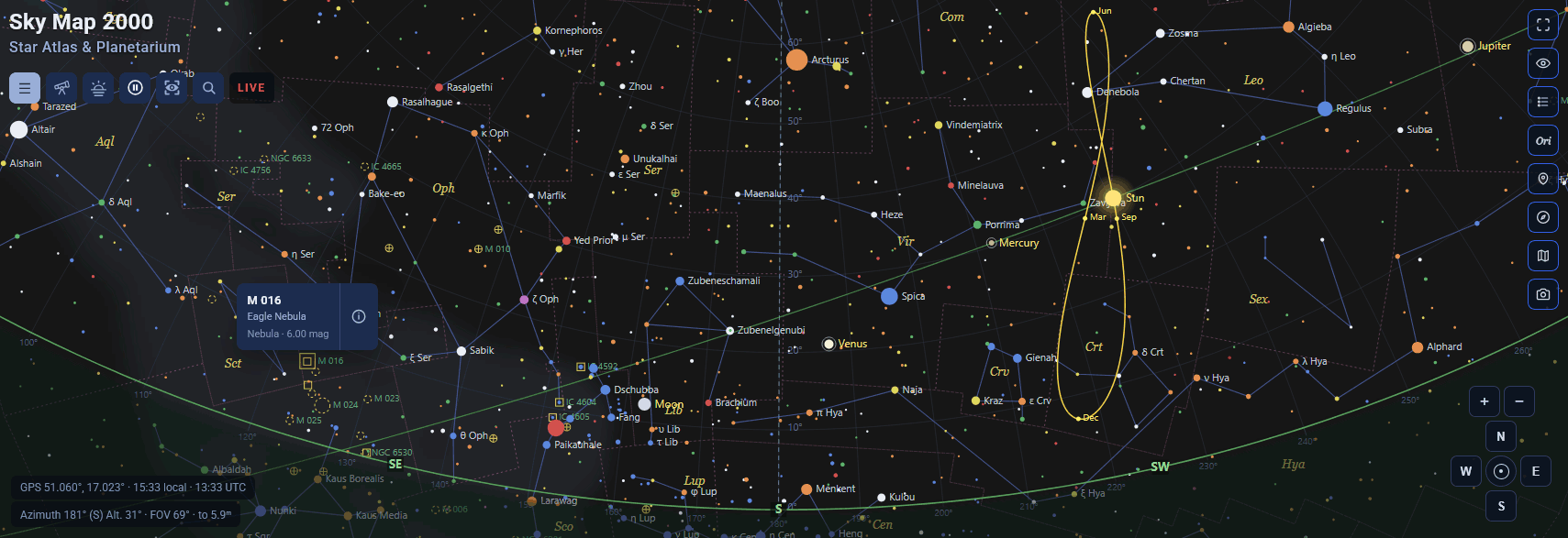 Sky Map 2000 - Star Atlas & Planetarium